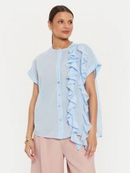 ViCOLO Bluzka TB2815 Niebieski Regular Fit. Niebieskie bluzki damskie ViCOLO, bez wzorów, z bawełny, bez ramiączek. Za 289.99 zł.