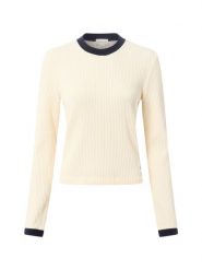 Calvin Klein Jeans koszulka z dzianiny Kobiety Bawełna beżowy, M. Brązowe t-shirty damskie Calvin Klein Jeans, m, z aplikacjami, z bawełny, bez kołnierzyka. Za 229.95 zł.
