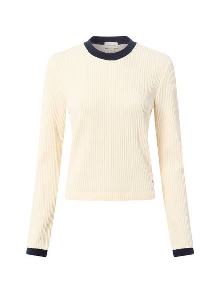 Calvin Klein Jeans koszulka z dzianiny Kobiety Bawełna beżowy, M. Brązowe t-shirty damskie Calvin Klein Jeans, m, z aplikacjami, z bawełny, bez kołnierzyka. Za 229.95 zł.
