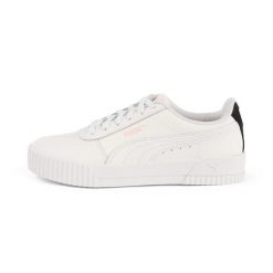 Buty sportowe damskie PUMA Carina rozmiar 36. Białe buty sportowe na co dzień damskie Puma, bez wzorów, z materiału, trekkingowe. Za 215.45 zł.
