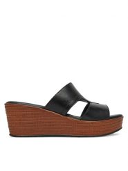 Lasocki Klapki WI16-NYASA-01 Czarny. Czarne klapki damskie Lasocki, bez wzorów, ze skóry, bez obcasa. Za 169.99 zł.