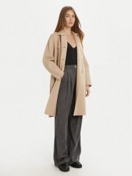 Weekend Max Mara Płaszcz wełniany Avenue 2515011021 Beżowy Regular Fit. Brązowe płaszcze damskie Weekend Max Mara, na zimę, bez wzorów, z wełny. Za 1,189.00 zł.