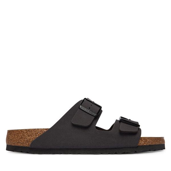 Klapki Birkenstock. Szare klapki damskie Birkenstock, bez wzorów, bez obcasa. Za 399.99 zł.