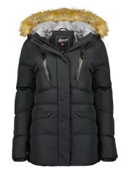 Geographical Norway Kurtka zimowa "Crown" w kolorze czarnym rozmiar: XL. Czarne kurtki damskie Geographical Norway, na zimę, xl, bez wzorów, z puchu, bez kaptura. Za 237.17 zł.