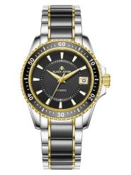 ALAIN ASTER Zegarek kwarcowy w kolorze złoto-srebrno-czarnym rozmiar: onesize. Czarne, analogowe zegarki damskie ALAIN ASTER, ze stali. Za 1,130.99 zł.