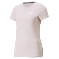 Koszulka fitens damska Puma ESS+ Embroidery Tee. Czarne bluzki damskie Puma, m, bez wzorów, bez ramiączek. Za 153.00 zł.