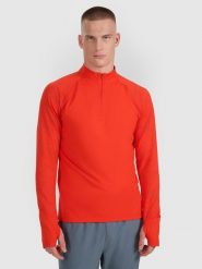 4F Bluza do biegania regular szybkoschnąca męska - czerwona XL. Czerwone bluzy bez kaptura męskie 4f, m. Za 199.99 zł.