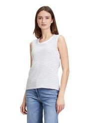 Betty Barclay Top w kolorze szaro-białym rozmiar: 44. Białe topy damskie Betty Barclay, bez wzorów, z bawełny, bez kołnierzyka. Za 43.99 zł.