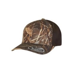 Czapka 5-panelowa Flexfit 110 Mesh RealTree. Brązowe czapki z daszkiem damskie FLEXFIT, bez wzorów, z elastanu. Za 155.00 zł.