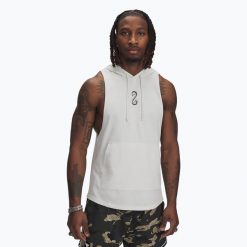 Bluza męska Under Armour Project Rock Snake SL. Czarne bluzy bez kaptura męskie Under Armour, bez wzorów, rockowe, bez kołnierzyka, bez ramiączek. Za 149.99 zł.