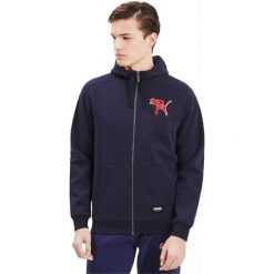 Bluza z kapturem męskie Puma Athletics. Niebieskie bluzy sportowe męskie Puma, m, z bawełny. Za 290.00 zł.