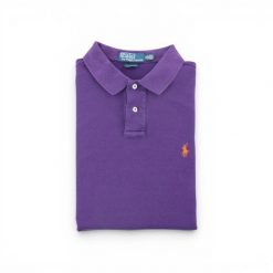 Second life - Koszulka Polo Ralph Lauren męska z krótkim rękawem - Jak nowy. Fioletowe koszulki polo męskie Ralph Lauren, l, z tkaniny, bez ramiączek, na golfa. Za 127.76 zł.