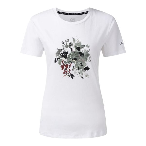 T-shirt Damski Kwiaty Tranquility III. Białe t-shirty damskie Dare 2b, bez wzorów, bez kołnierzyka. Za 94.99 zł.