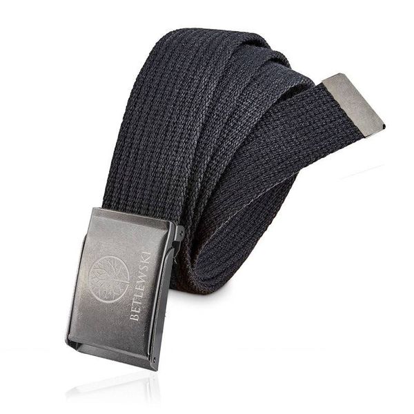 Pasek parciany BETLEWSKI PRCB-01_GR-2 L c. szary. Szare paski męskie Betlewski, bez wzorów, z materiału. Za 44.99 zł.