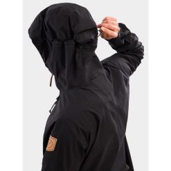 Kurtka przeciwdeszczowa męska Fjallraven Keb Eco-Shell Jacket. Czarne kurtki męskie Fjällräven, m, bez wzorów, sportowe, bez kaptura. Za 1,784.99 zł.