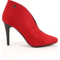 BOTKI DAMSKIE SER 12791 CZE. Botki damskie Sergio Leone, z materiału, bez obcasa, bez zapięcia. Za 69.00 zł.