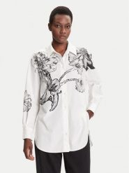 Desigual Koszula Byn Lacroix 25WWCW07 Biały Loose Fit. Białe koszule damskie Desigual, l, bez wzorów, z bawełny, bez kołnierzyka, bez ramiączek. Za 369.99 zł.