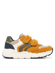 Geox Sneakersy B Flexyper Mini Boy B656GC 05422 C2023 S Żółty. Żółte buty sportowe chłopięce Geox, bez wzorów, ze skóry, bez zapięcia. Za 269.99 zł.
