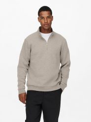 ONLY & SONS Bluza "Ceres" w kolorze beżowym rozmiar: L. Brązowe bluzy bez kaptura męskie Only & Sons, l. Za 118.56 zł.