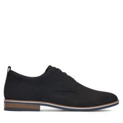 Półbuty Lasocki. Czarne półbuty męskie Lasocki, bez zapięcia. Za 229.99 zł.