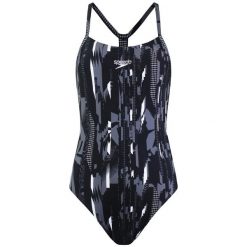 Strój pływacki jednoczęściowy damski Speedo Allover Rippleback. Czarne stroje jednoczęściowe damskie Speedo, bez wzorów. Za 119.99 zł.