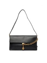 Tommy Hilfiger Torebka Crest Leather Conv Shoulder Bag AW0AW19015 Czarny. Czarne torebki klasyczne damskie Tommy Hilfiger, bez wzorów, ze skóry, bez dodatków. Za 949.99 zł.