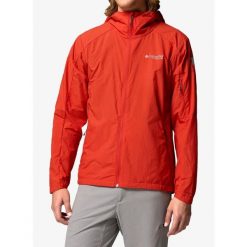 Kurtka przeciwwiatrowa Columbia Loop Trail II Windbreaker. Czerwone kurtki męskie Columbia, bez wzorów, z softshellu, sportowe, bez kaptura. Za 414.69 zł.