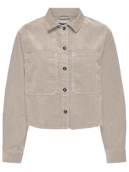 ONLY Kurtka sztruksowa w kolorze jasnoszarym rozmiar: S. Szare kurtki damskie Only, s, bez wzorów, z bawełny, bez kaptura. Za 92.21 zł.