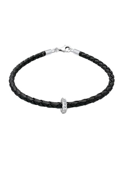 Elli Damska spleciona z kryształami w srebrze próby 925 sterling silver Bransoletki 1 ct Damski. Szare bransoletki damskie Elli, srebrne. Za 228.64 zł.