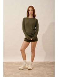 Just Cashmere Kaszmirowy sweter "Jane" w kolorze khaki rozmiar: L. Brązowe swetry klasyczne damskie Just Cashmere, l, z kaszmiru, bez kołnierzyka. Za 271.67 zł.