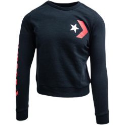 Bluza Converse cu imprimeu logo, Kobiety. Czarne bluzy bez kaptura damskie Converse, xs, z bawełny. Za 290.00 zł.