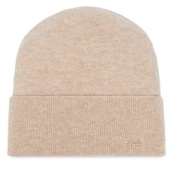 Czapka BOSS. Białe czapki zimowe damskie Boss. Za 299.99 zł.