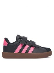 Adidas Sneakersy Vl Court 3.0 Shoes Kids KK4577 Czarny. Czarne buty sportowe dziewczęce Adidas, bez wzorów, ze skóry, bez zapięcia. Za 179.99 zł.