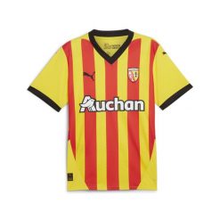 Męska koszulka domowa RC Lens 24/25 PUMA Pelé Yellow Red. Czerwone t-shirty sportowe męskie Puma, m, ze lnu, bez ramiączek, do piłki nożnej. W wyprzedaży za 271.50 zł.