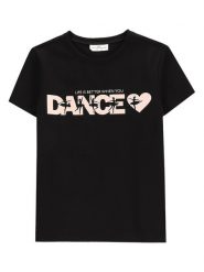 Coccodrillo T-Shirt WC5143227VGB Czarny Regular Fit. Czarne koszulki dziewczęce COCCODRILLO, bez wzorów, z bawełny, bez ramiączek. Za 29.99 zł.