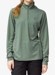 Bluza damska Fjallraven Abisko Day Hike Half Zip. Zielone bluzy z kapturem damskie Fjällräven, l, z materiału. Za 414.69 zł.