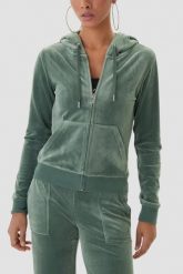 JUICY COUTURE Zielona bluza damska Gold Robertson Hoodie, Rozmiar XS. Zielone bluzy z kapturem damskie Juicy Couture, s. Za 549.99 zł.