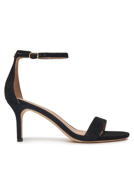LAUREN RALPH LAUREN Sandały Allie 802959175001 Czarny. Czarne sandały damskie Lauren Ralph Lauren, bez wzorów, ze skóry, bez obcasa, na szpilce. Za 629.99 zł.