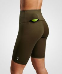 Spodenki do tenisa/padla Damskie Smart Legging z kieszenią na piłkę. Zielone szorty damskie NORDICDOTS, bez wzorów, z materiału. Za 190.00 zł.