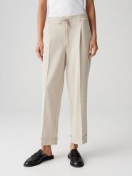 OPUS Spodnie "Melosa" w kolorze beżowym rozmiar: 34. Brązowe spodnie materiałowe damskie Opus, bez wzorów, z materiału. Za 143.99 zł.
