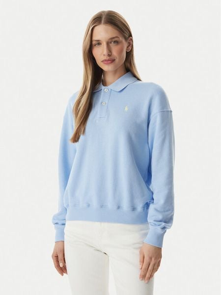 Polo Ralph Lauren Bluza 211965097500 Niebieski jasny Relaxed Fit. Niebieskie bluzy bez kaptura damskie Polo Ralph Lauren, xs, z bawełny. Za 589.99 zł.