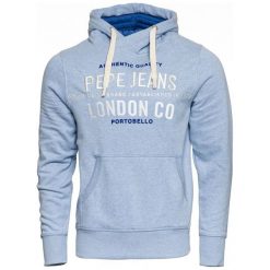 Pepe Jeans bluza męska Neville M jasnoniebieska. Niebieskie bluzy z kapturem męskie Pepe Jeans, m, z jeansu. W wyprzedaży za 308.00 zł.