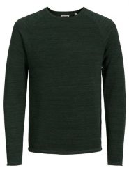 Jack & Jones Sweter "Hill" w kolorze ciemnozielonym rozmiar: S. Zielone swetry męskie Jack & Jones, s, bez wzorów, bez kołnierzyka. Za 83.42 zł.