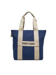 Tommy Jeans Torba Tjm Retro Cool Tote AM0AM13278 Granatowy. Niebieskie torby męskie na ramię Tommy Jeans, bez wzorów, z jeansu, na ramię. Za 259.99 zł.