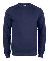 Clique Premium OC Roundneck męska bluza z bawełny organicznej. Niebieskie bluzy bez kaptura męskie CLIQUE, m, z bawełny. Za 235.52 zł.