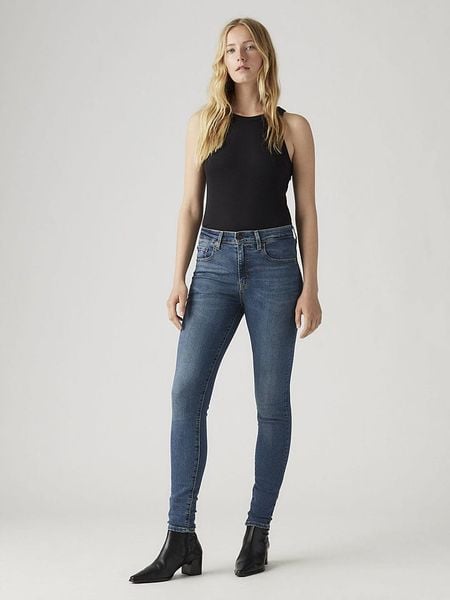 Levi's Dżinsy "721" - Skinny fit - w kolorze niebieskim rozmiar: W25/L28. Niebieskie jeansy damskie Levi's, z podwyższonym stanem. Za 199.95 zł.