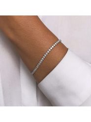 DI GIORGIO Srebrna bransoletka z cyrkoniami rozmiar: onesize. Szare bransoletki damskie DI GIORGIO, srebrne. Za 208.83 zł.