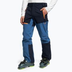 Spodnie skiturowe męskie CMP. Niebieskie spodnie materiałowe męskie CMP, bez wzorów, sportowe. Za 469.99 zł.