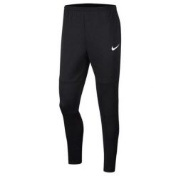 Męskie Spodnie Do Biegania Park 20. Czarne spodnie materiałowe męskie Nike, bez wzorów, z materiału. Za 154.99 zł.