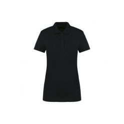 Koszulka polo z suprima dla kobiet Kariban Premium. Czarne bluzki damskie KARIBAN, bez wzorów, z bawełny, bez kołnierzyka, bez ramiączek. Za 144.00 zł.